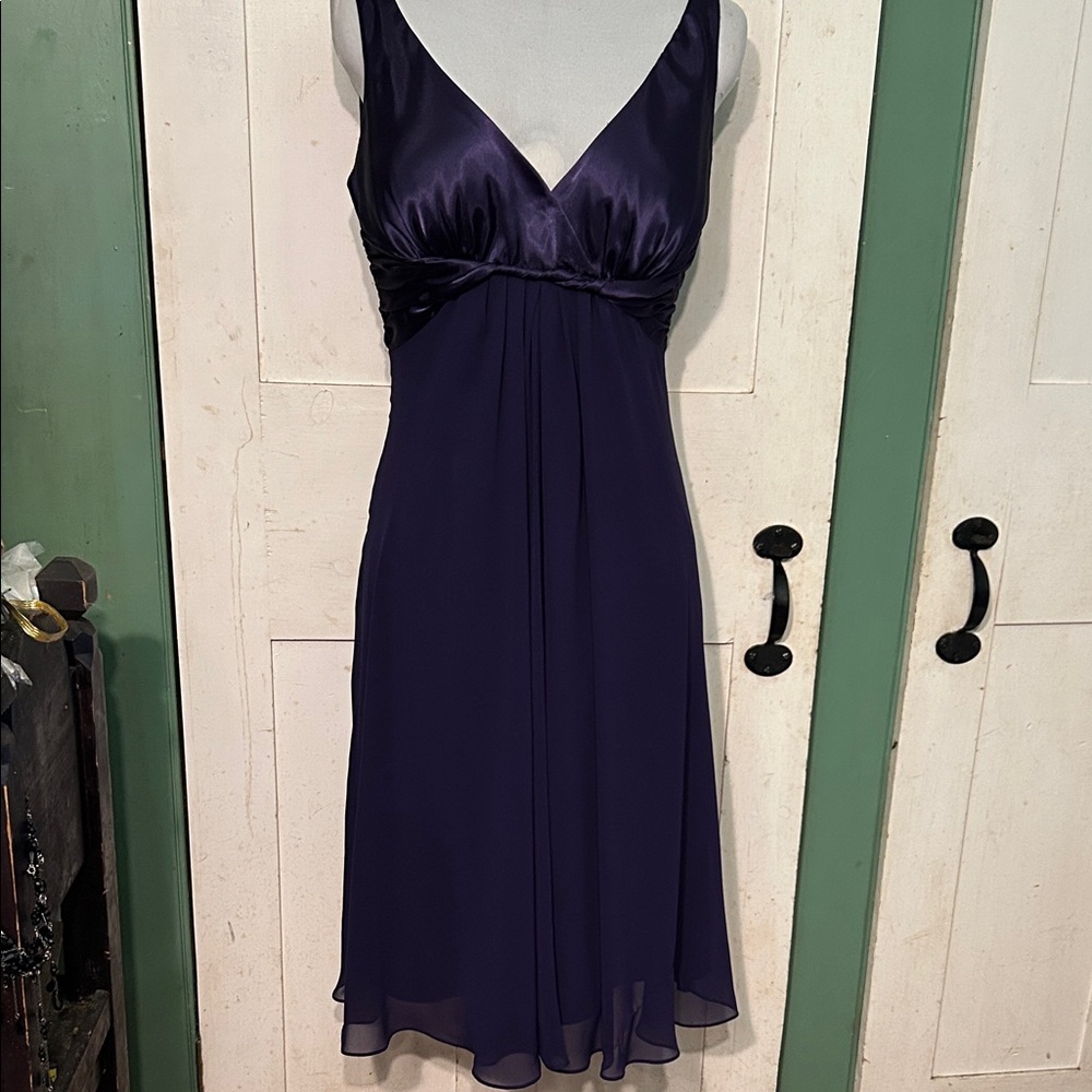 Jones New York Cocktail Dress Ex Cond Purple Semi-Formal Party Fit N Flare Sz 8